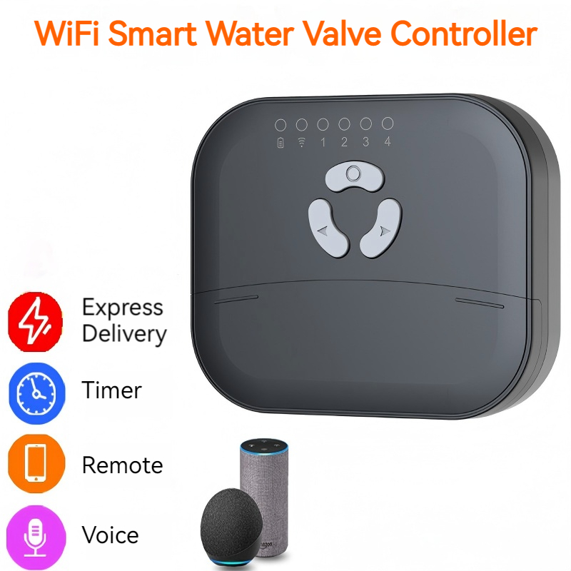 Smart Garden Zone - ตัวควบคุมสปริงเกลอร์ Wi-Fi อัจฉริยะ 4 โซน ตัวตั้งเวลาให้น้ำอัตโนมัติ