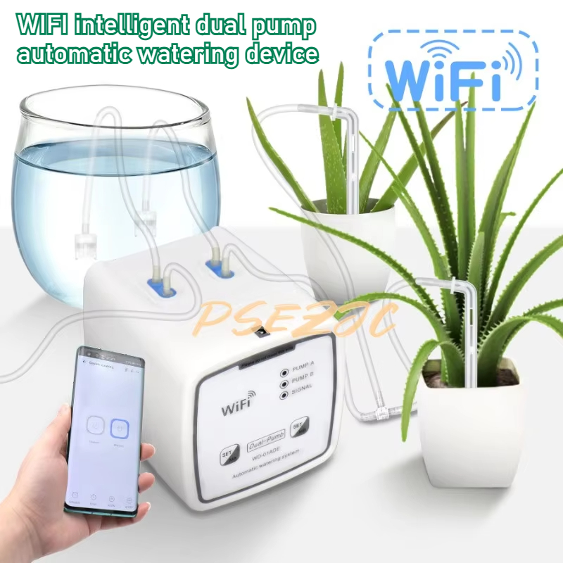 Smart Garden Watering Can - โทรศัพท์มือถือรีโมทคอนโทรล WIFI อัจฉริยะ Dual ปั๊มอุปกรณ์รดน้ําอัตโนมัติสําหรับระเบียงสวนกระถางต้นไม้หยดชลประทาน