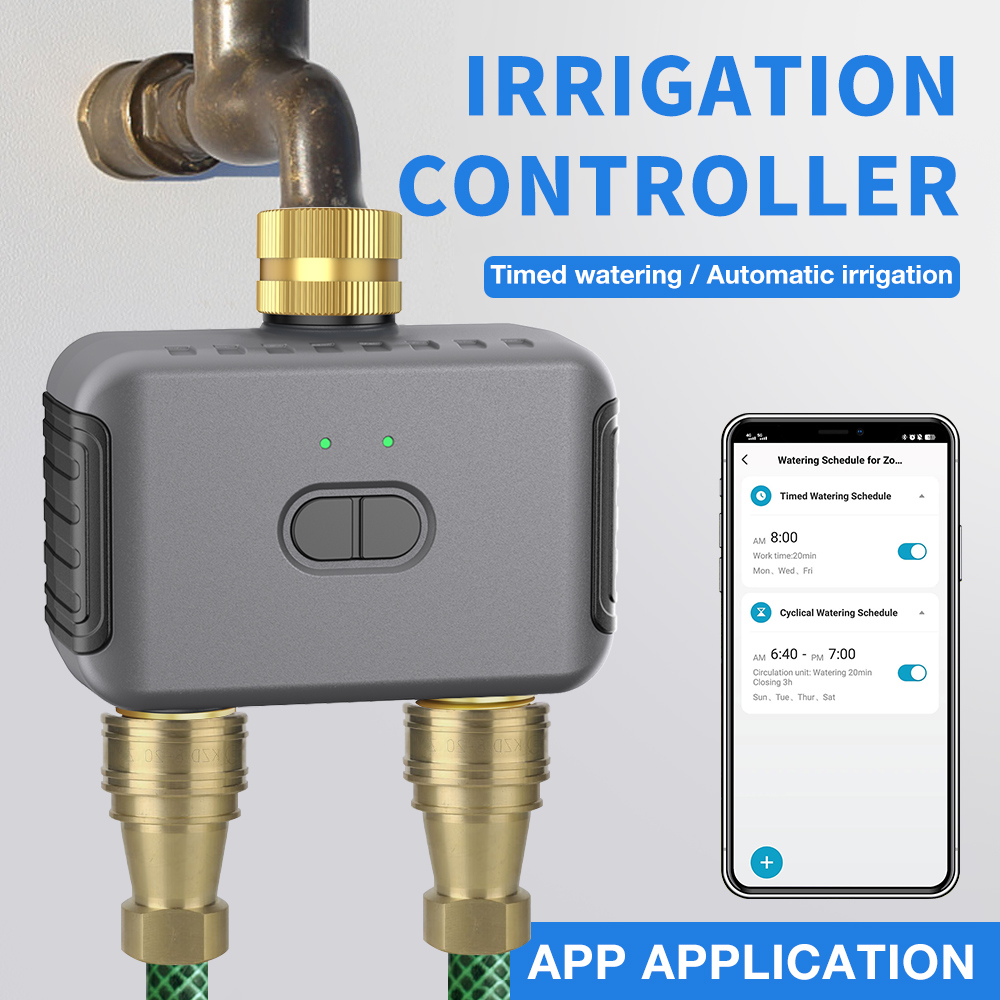 Smart Garden Zone - Tuya 2 โซนรดน้ําจับเวลาสวนชลประทานอัตโนมัติ Controller ระบบรดน้ําหยด Sprinkler