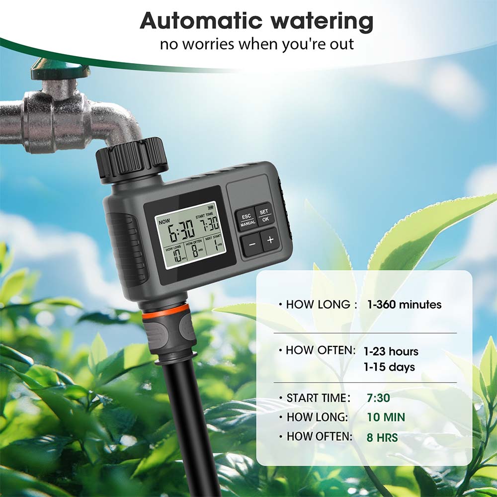 ชุดระบบรดน้ำอัตโนมัติพร้อมจอ L - Smart Garden Watering Can บทวิจารณ์และราคา